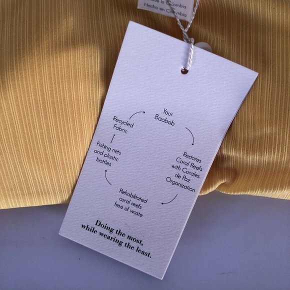 Baobab Galo Top Popcorn Yellow Bikini Swim Resort Revolve  S NWT $85 - Picture 5 of 8